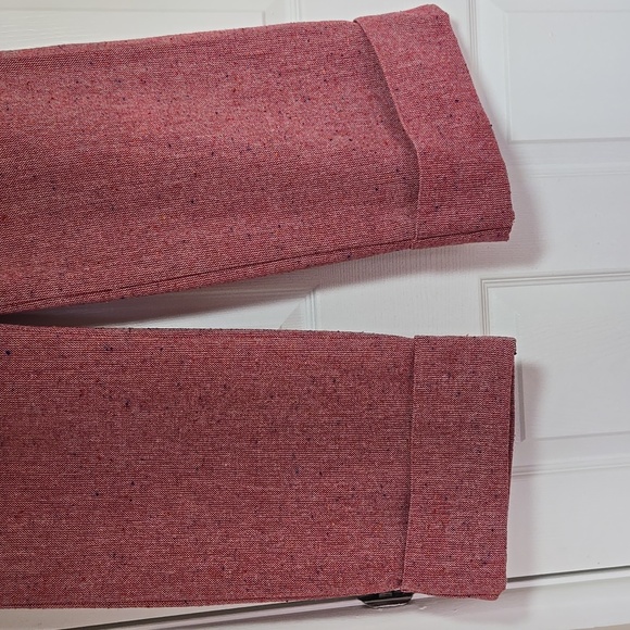 Free People Selina Tweed Wide Leg Cuffed Pants Pink Rose Women’s Size 10 - Picture 10 of 17